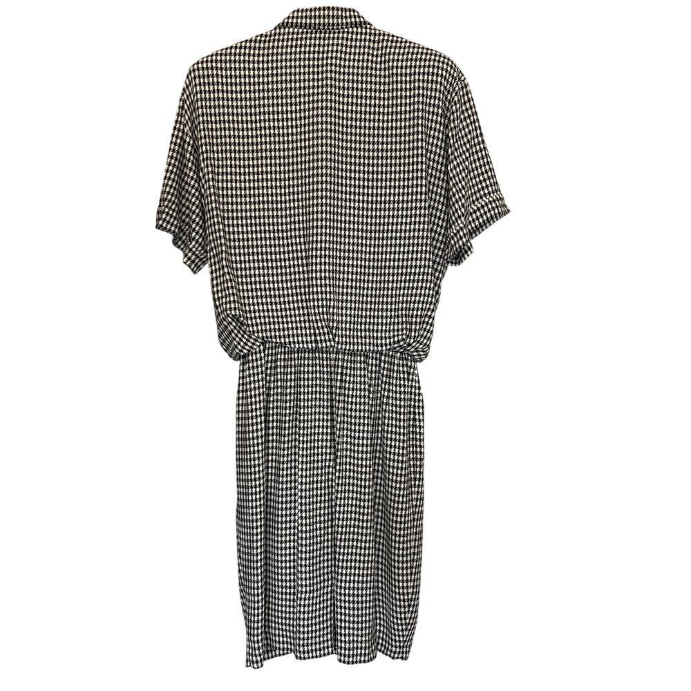 Virgo III VTG 70's Retro Gingham Checkered Short Sleeves Women's Dress 10 - Picture 3 of 9